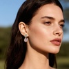image:imageElegant Austrian Crystal Teardrop Dangle Earrings for Women14K Gold Plated Flower Drop Earrings Jewelry Gift for Birthday Wedding AnniversaryAntique Pink