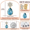 image:imageElegant Austrian Crystal Teardrop Dangle Earrings for Women14K Gold Plated Flower Drop Earrings Jewelry Gift for Birthday Wedding AnniversaryAquamarine