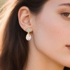 image:imageElegant Austrian Crystal Teardrop Dangle Earrings for Women14K Gold Plated Flower Drop Earrings Jewelry Gift for Birthday Wedding AnniversaryAurora Borealis