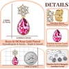 image:imageElegant Austrian Crystal Teardrop Dangle Earrings for Women14K Gold Plated Flower Drop Earrings Jewelry Gift for Birthday Wedding AnniversaryRose Pink