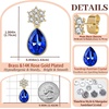 image:imageElegant Austrian Crystal Teardrop Dangle Earrings for Women14K Gold Plated Flower Drop Earrings Jewelry Gift for Birthday Wedding AnniversarySapphire