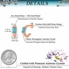 image:imageElegant Rectangular Crystal Chunky Hoops Earrings for Women 14K Gold Plated Hypoallergenic JewelryAquamarine
