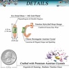 image:imageElegant Rectangular Crystal Chunky Hoops Earrings for Women 14K Gold Plated Hypoallergenic JewelryFern Green