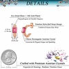 image:imageElegant Rectangular Crystal Chunky Hoops Earrings for Women 14K Gold Plated Hypoallergenic JewelryRose Pink