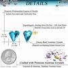 image:imageFashion Austrian Crystal Heart Stud Earrings for Women 14K Gold Plated Hypoallergenic Formal Jewelry GiftAquamarine