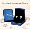 image:imageFashion Austrian Crystal Heart Stud Earrings for Women 14K Gold Plated Hypoallergenic Formal Jewelry GiftAurora Borealis