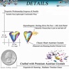 image:imageFashion Austrian Crystal Heart Stud Earrings for Women 14K Gold Plated Hypoallergenic Formal Jewelry GiftAurora Borealis