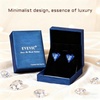 image:imageFashion Austrian Crystal Heart Stud Earrings for Women 14K Gold Plated Hypoallergenic Formal Jewelry GiftBermuda Blue