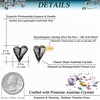 image:imageFashion Austrian Crystal Heart Stud Earrings for Women 14K Gold Plated Hypoallergenic Formal Jewelry GiftBlack