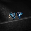 image:imageFashion Austrian Crystal Heart Stud Earrings for Women 14K Gold Plated Hypoallergenic Formal Jewelry GiftDark Blue