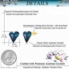image:imageFashion Austrian Crystal Heart Stud Earrings for Women 14K Gold Plated Hypoallergenic Formal Jewelry GiftDark Blue