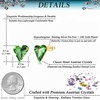 image:imageFashion Austrian Crystal Heart Stud Earrings for Women 14K Gold Plated Hypoallergenic Formal Jewelry GiftFern Green