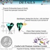 image:imageFashion Austrian Crystal Heart Stud Earrings for Women 14K Gold Plated Hypoallergenic Formal Jewelry GiftGreen