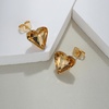 image:imageFashion Austrian Crystal Heart Stud Earrings for Women 14K Gold Plated Hypoallergenic Formal Jewelry GiftLight Topaz