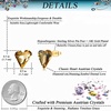 image:imageFashion Austrian Crystal Heart Stud Earrings for Women 14K Gold Plated Hypoallergenic Formal Jewelry GiftLight Topaz