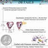image:imageFashion Austrian Crystal Heart Stud Earrings for Women 14K Gold Plated Hypoallergenic Formal Jewelry GiftPink