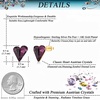 image:imageFashion Austrian Crystal Heart Stud Earrings for Women 14K Gold Plated Hypoallergenic Formal Jewelry GiftPurple