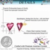 image:imageFashion Austrian Crystal Heart Stud Earrings for Women 14K Gold Plated Hypoallergenic Formal Jewelry GiftRose Pink