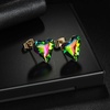 image:imageFashion Austrian Crystal Heart Stud Earrings for Women 14K Gold Plated Hypoallergenic Formal Jewelry GiftVitrail Medium