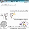 image:imageFashion Austrian Crystal Heart Stud Earrings for Women 14K Gold Plated Hypoallergenic Formal Jewelry GiftWhite Clear