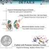 image:imageFashion Multicolor Austrian Crystals 14K Gold Plated Chunky Stud Earrings for Women S925 Sterling Silver Post Hypoallergenic Jewelry GiftsBlue Green CrystalsRose Goldtone
