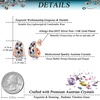 image:imageFashion Multicolor Austrian Crystals 14K Gold Plated Chunky Stud Earrings for Women S925 Sterling Silver Post Hypoallergenic Jewelry GiftsBlue Main CrystalRose Goldtone