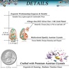 image:imageFashion Multicolor Austrian Crystals 14K Gold Plated Chunky Stud Earrings for Women S925 Sterling Silver Post Hypoallergenic Jewelry GiftsGreen OpalAurora Borealis Crystal