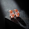 image:imageFashion Multicolor Austrian Crystals 14K Gold Plated Chunky Stud Earrings for Women S925 Sterling Silver Post Hypoallergenic Jewelry GiftsPink Red CrystalsRose Goldtone