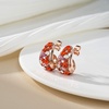 image:imageFashion Multicolor Austrian Crystals 14K Gold Plated Chunky Stud Earrings for Women S925 Sterling Silver Post Hypoallergenic Jewelry GiftsPink Red CrystalsRose Goldtone