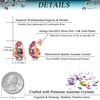 image:imageFashion Multicolor Austrian Crystals 14K Gold Plated Chunky Stud Earrings for Women S925 Sterling Silver Post Hypoallergenic Jewelry GiftsRose Main CrystalRose Goldtone