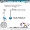 image:imageHeart Austrian Crystal Drop Long Dangling Earrings for Women 925 Sterling Silver Post Hypoallergenic JewelryAquamarine