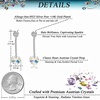 image:imageHeart Austrian Crystal Drop Long Dangling Earrings for Women 925 Sterling Silver Post Hypoallergenic JewelryAurora Borealis
