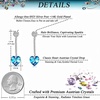 image:imageHeart Austrian Crystal Drop Long Dangling Earrings for Women 925 Sterling Silver Post Hypoallergenic JewelryBermuda Blue
