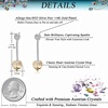 image:imageHeart Austrian Crystal Drop Long Dangling Earrings for Women 925 Sterling Silver Post Hypoallergenic JewelryLight Topaz