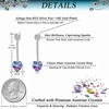 image:imageHeart Austrian Crystal Drop Long Dangling Earrings for Women 925 Sterling Silver Post Hypoallergenic JewelryVitrail Light