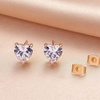 image:imageHeart Austrian Crystal Stud Earrings for Women Fashion 925 Sterling Silver Hypoallergenic JewelryClear White
