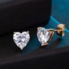 image:imageHeart Austrian Crystal Stud Earrings for Women Fashion 925 Sterling Silver Hypoallergenic JewelryClear White