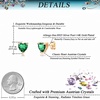 image:imageHeart Austrian Crystal Stud Earrings for Women Fashion 925 Sterling Silver Hypoallergenic JewelryGreen