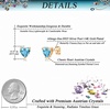 image:imageHeart Austrian Crystal Stud Earrings for Women Fashion 925 Sterling Silver Hypoallergenic JewelryLight Blue