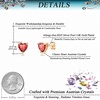 image:imageHeart Austrian Crystal Stud Earrings for Women Fashion 925 Sterling Silver Hypoallergenic JewelryRed
