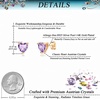 image:imageHeart Austrian Crystal Stud Earrings for Women Fashion 925 Sterling Silver Hypoallergenic JewelryTanzanite