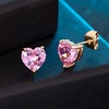 image:imageHeart Austrian Crystal Stud Earrings for Women Fashion 925 Sterling Silver Hypoallergenic JewelryTanzanite