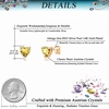 image:imageHeart Austrian Crystal Stud Earrings for Women Fashion 925 Sterling Silver Hypoallergenic JewelryTopaz