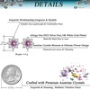 image:imageLuxury Austrian Crystal Flower Stud Earrings for Women Fashion 14K White Gold Plated Hypoallergenic JewelryPink