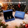 image:imageMulticolored Austrian Crystal Leverback Earrings for Women 14K Gold Plated Dangle Hoop Earrings Hypoallergenic JewelryGreen Red Main Crystals  Christmas Glow