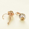 image:imageMulticolored Austrian Crystal Leverback Earrings for Women 14K Gold Plated Dangle Hoop Earrings Hypoallergenic JewelryYellow Main CrystalRose Goldtone
