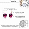 image:imageRound Austrian Crystal Drop Leverback Earrings for Women 14K Gold Plated Hypoallergenic EarringsFuchsia