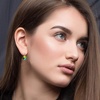 image:imageRound Austrian Crystal Drop Leverback Earrings for Women 14K Gold Plated Hypoallergenic EarringsVitrail Medium