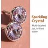 image:imageRound Austrian Crystal Stud Earrings for Women Fashion 925 Sterling Silver Hypoallergenic JewelryAntique Pink