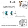 image:imageRound Austrian Crystal Stud Earrings for Women Fashion 925 Sterling Silver Hypoallergenic JewelryAurora Green